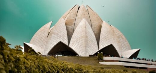 An example of Biomimicry: Design of A Baháʼí House of Worship inspired by Lotus Flower, New Delhi, India.