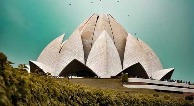 An example of Biomimicry: Design of A Baháʼí House of Worship inspired by Lotus Flower, New Delhi, India.