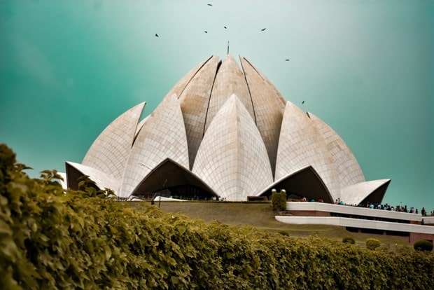 An example of Biomimicry: Design of A Baháʼí House of Worship inspired by Lotus Flower, New Delhi, India.